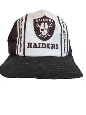 Vintage Los Angeles Raiders Mesh Trucker Snapback Hat New Era Pro Model 70s 80s